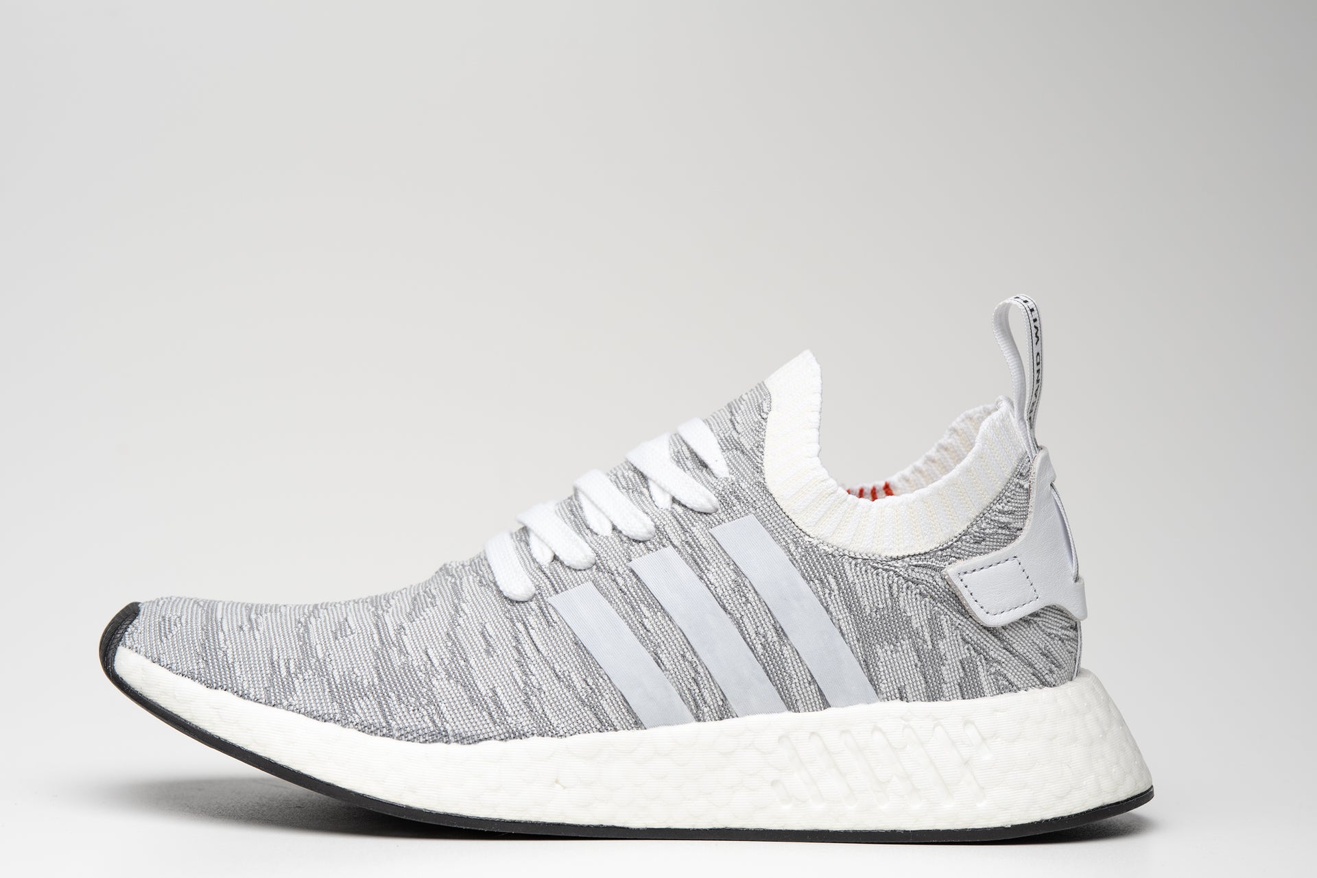 Adidas NMD R2 Primeknit White Black Men's Shoes –