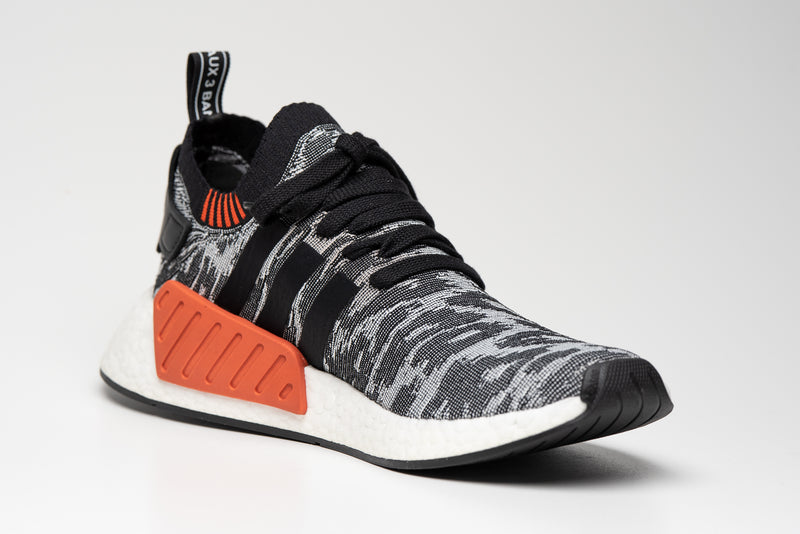 Adidas NMD R2 Primeknit Black White Future Harvest