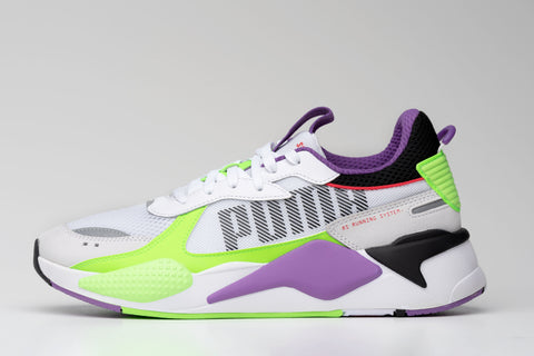 Puma RS X Bold White High Rise Green Gecko Royal Lilac Men s Shoes